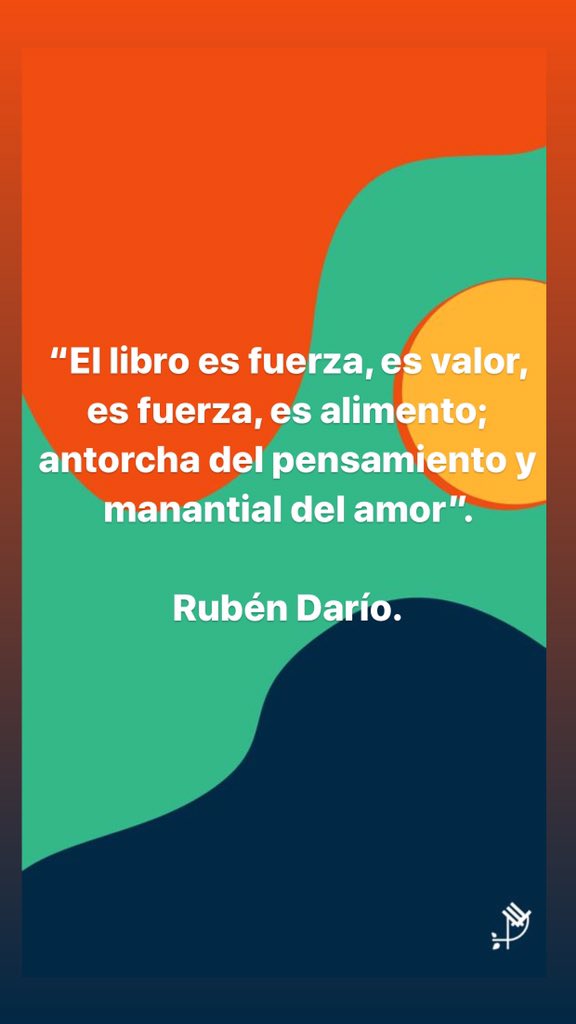 OwlReading's tweet photo. “El libro es fuerza, es valor, es fuerza, es alimento; antorcha del pensamiento y manantial del amor”. Rubén Darío.

#14septembre https://t.co/KSo6sNqZuk