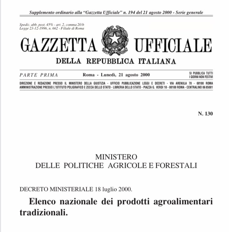 montefrancesco7's tweet photo. Ricordiamo ai sindaci che quando un prodotto #agroalimentare è inserito con la sua denominazione  nell’elenco ministeriale dei #Prodotti #Agroalimentari #Tradizionali (#PAT), quel #nome, il suo #sinonimo o termine dialettale NON può costituire oggetto di deposito del #marchio. https://t.co/5lnvh9vf1v