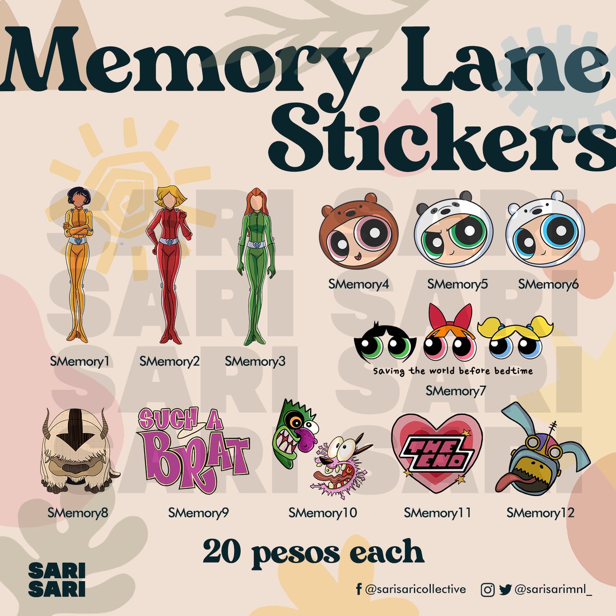 sarisarimnl_'s tweet photo. Note:
- All Stickers are estimated to be 2x2 in size.
- Link for ordering is on our bio!
#SariSariMNL
#ComebackForACause https://t.co/Qa5TlGrAN3