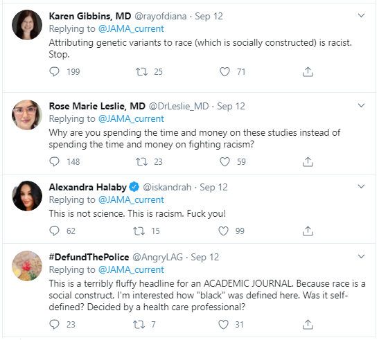 11/11 These responses are pure insanity, & the radical SJW ideologies that have infiltrated medicine are why I decided no to continue pursuing med school & went into research. These regressives are a disservice to their patients in the name of being virtuous and an ally...