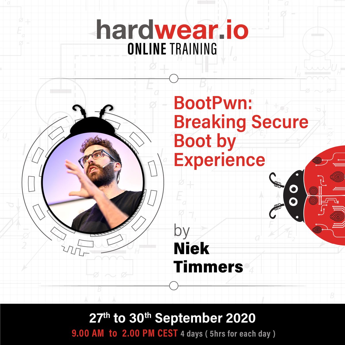 raelizecom's tweet photo. Our training experiences #TEEPwn and #BootPwn utilize a cloud-based VM in order to give attendees a flying start after which they can decide to run the containerized exercises locally as well.

Video: https://t.co/h0fsZdBy2N

Upcoming dates @hardwear_io : https://t.co/hNSr2B9HtM https://t.co/laX3tPwGEu