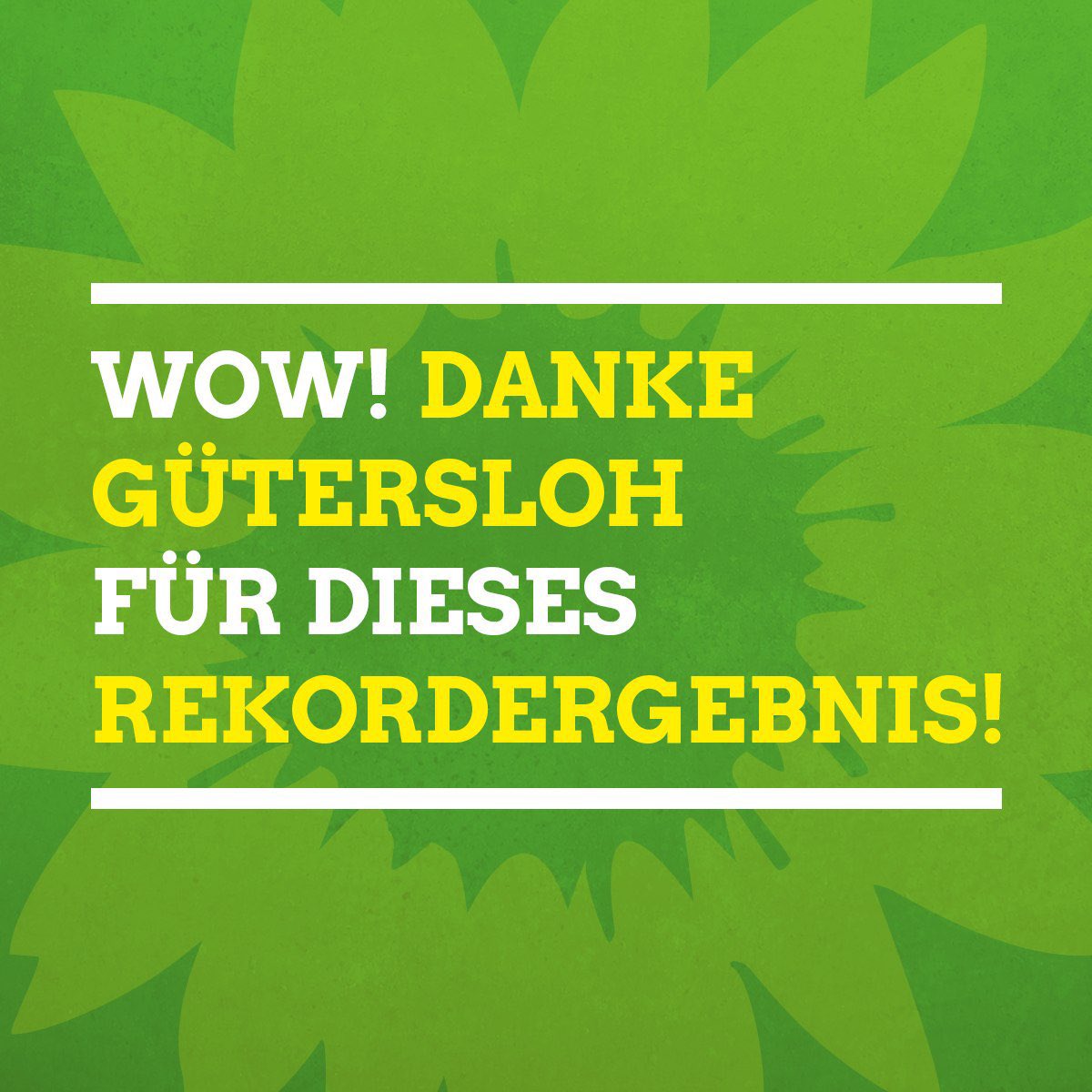 GrueneGT's tweet photo. Danke! Wir nehmen dieses Mandat sehr ernst! https://t.co/ryBwj2CARY