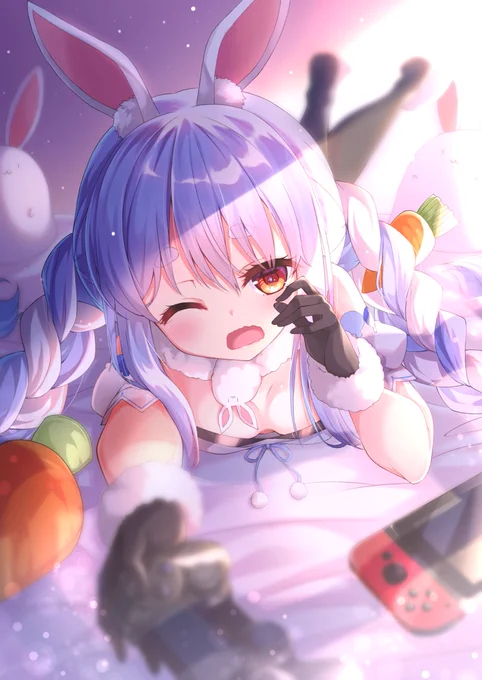 寝起きぺこーら☀️?☀️ #ぺこらーと 