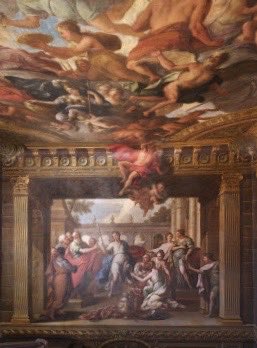 britishmurals's tweet photo. Sir James Thornhill’s sketch for the staircase ⁦@HanburyHallNT⁩ in the collection of the ⁦@cooperhewitt⁩. In the final design, executed c.1710, Thornhill reversed most of the elements of the composition. #MuralsMonday https://t.co/IxiEUn4tWY