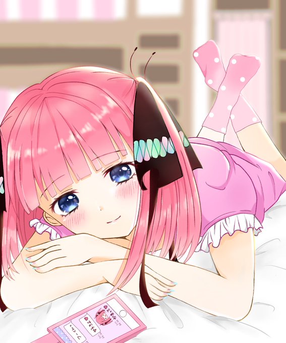 みぷさんがTwitterに投稿した中野二乃(五等分の花嫁)のイラスト。