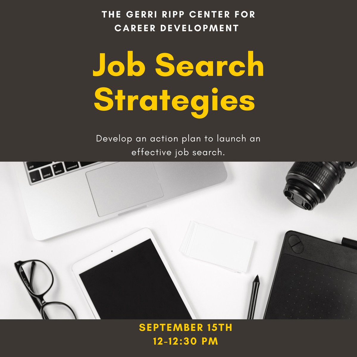 IONACareers's tweet photo. Interested in developing an action plan that will launch an effective job search? Check out our Job Search Strategies Workshop on 9/15! This workshop will help you utilize various resources to develop a personalized approach to help you secure a job or internship. https://t.co/kq4syyKXNp