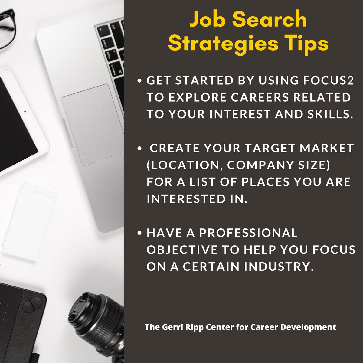 IONACareers's tweet photo. Interested in developing an action plan that will launch an effective job search? Check out our Job Search Strategies Workshop on 9/15! This workshop will help you utilize various resources to develop a personalized approach to help you secure a job or internship. https://t.co/kq4syyKXNp