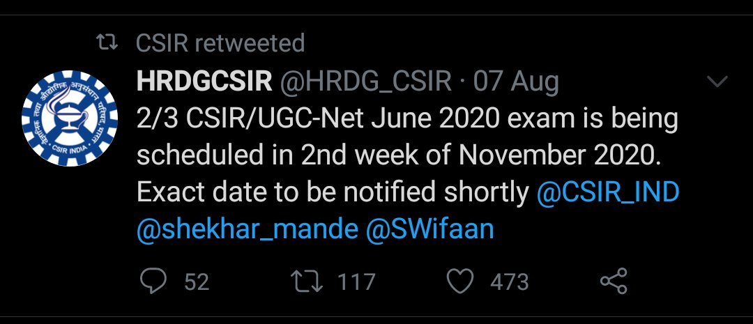 nikhil_0105's tweet photo. @CSIR_IND @DG_NTA @shekhar_mande 
This was the last information provided about the exam. https://t.co/AbxkHut5hL