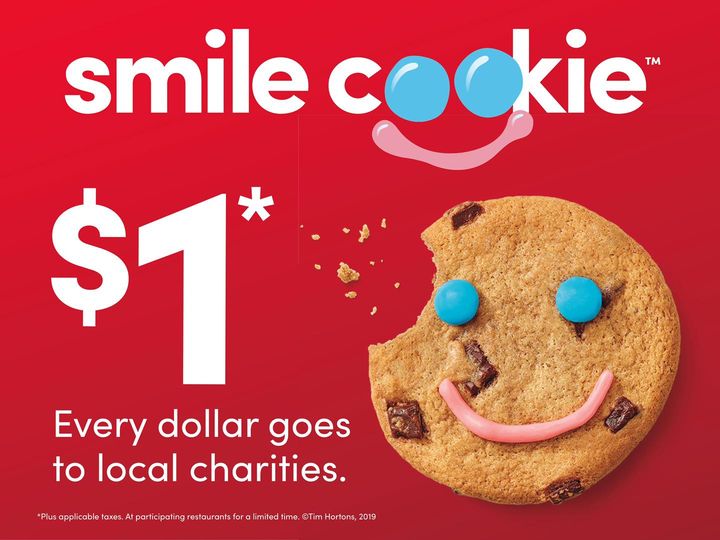springwatertwp's tweet photo. Looking for a sweet treat? It's Smile Cookie week! All proceeds from cookies purchased at the Elmvale Tim Hortons will support the Elmvale &amp; District Food Bank. https://t.co/cu4nI22Uh8