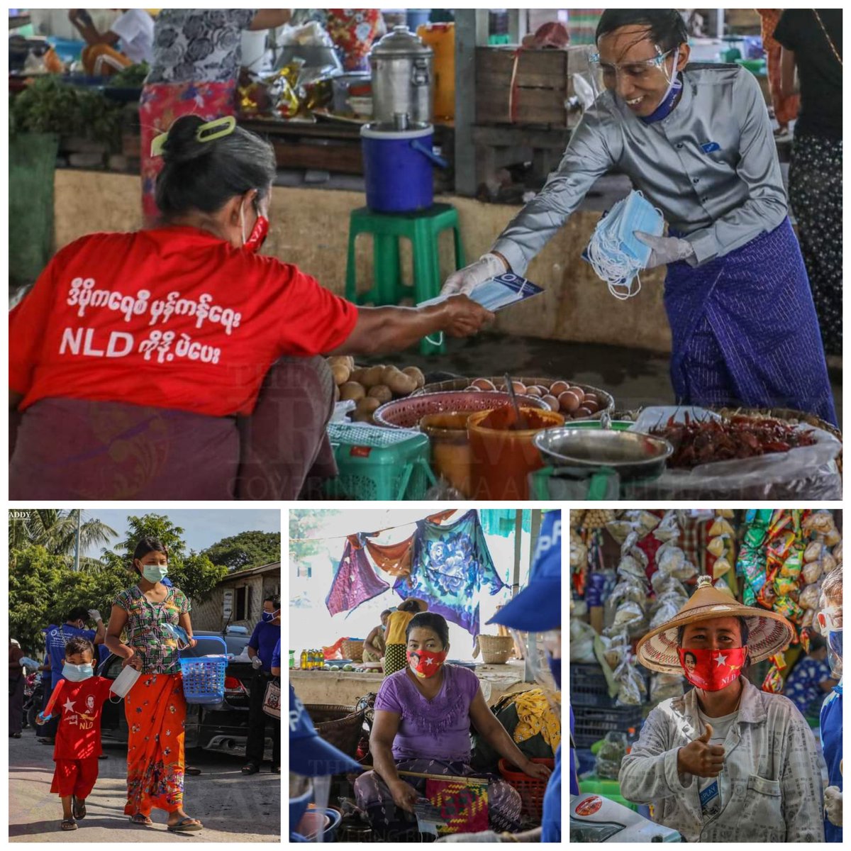 youprayouwong's tweet photo. Keep an eye on the 2020 Myanmar election with the campaign atmosphere of the People's pioneer party (ppp) candidates today come to ask for a vote at a market in Mandalay city. Most of the area is the NLD #LandLink vote base. https://t.co/MC4gkZgOOJ
