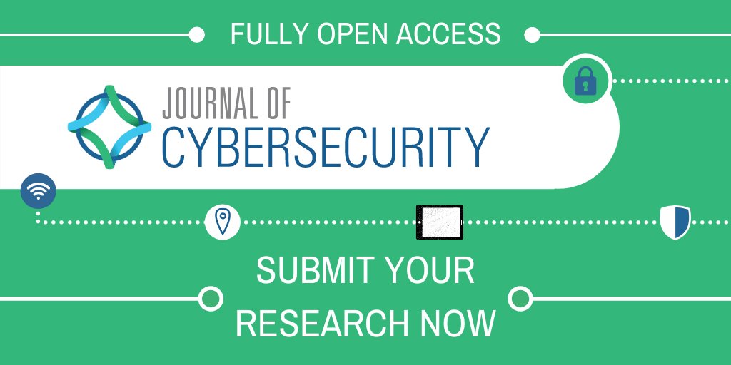 OxfordJournals's tweet photo. Make an impact in the #cybersecurity community by submitting your paper to Journal of Cybersecurity, covering research on #cryptography, #cryptocurrency and privacy. #esorics2020 https://t.co/5wPNsKpBQ8 https://t.co/mVwvUAzE9z