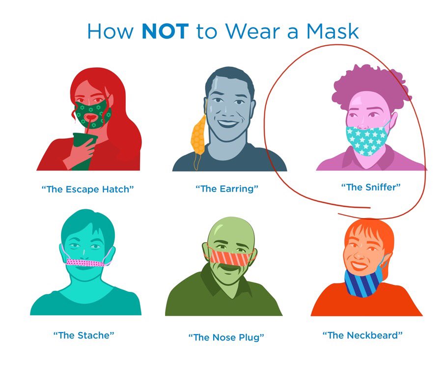 1stViewPano's tweet photo. @MayorofLondon Can you inform people that pulling their mask down so they can breathe through their nose is not helping? I see far too many cafe staff doing “The Sniffer” Given most people breathe through their nose, they might as well take the thing off and get a better one. https://t.co/wEMwjXcbzX
