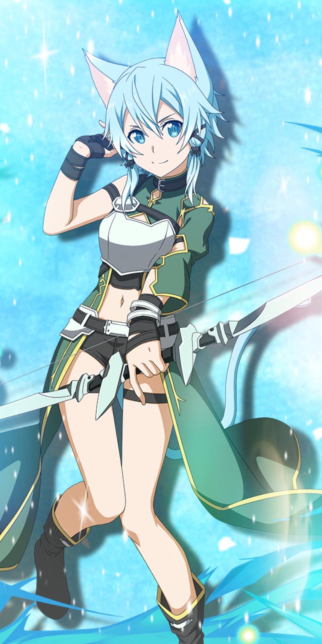 Sakura シノンとリーファの壁紙作ったので配布します Rtで保存 使用okです 素材がgetできたらユウアスのも作るかも Sao メモデフ シノン リーファ T Co Fttbcnkxzi Twitter