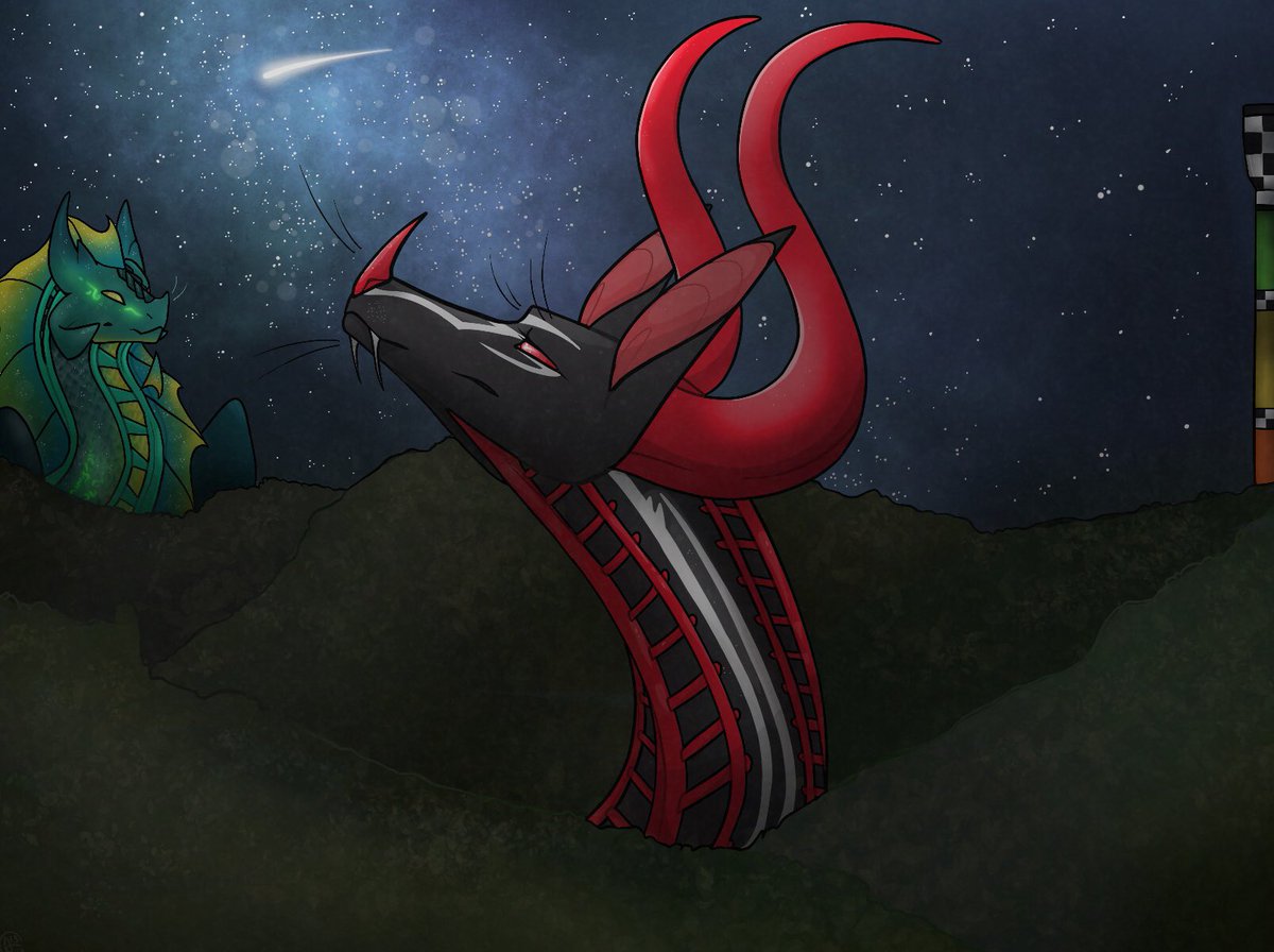 Aquamarine13YT's tweet photo. Semi-old artwork of two of my #trackbacks (a closed species on amino owned by my friend) that I made when I wasn’t having last minute panic over what my classes are the first day of school. https://t.co/JOtvB9iWsQ