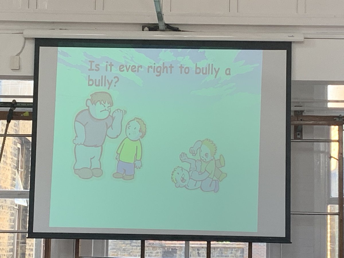 5tJohnsTower's tweet photo. Question of the day: Is it ever right to bully a bully? Provoked lots of interesting debate and contributions. @voice21oracy https://t.co/teBi0pIYWB
