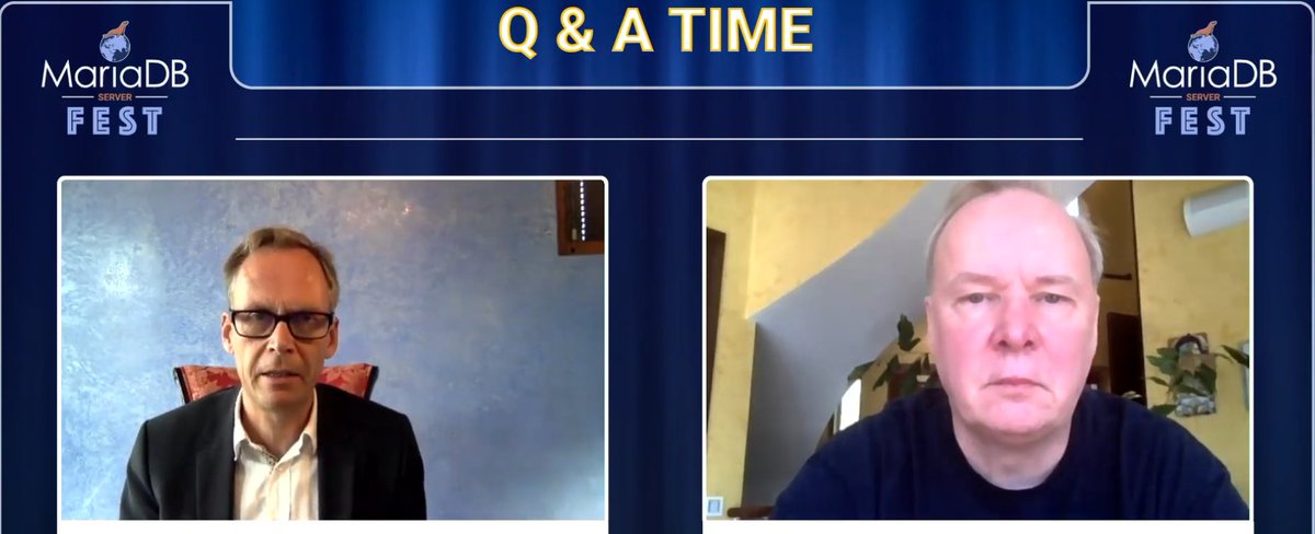 mariadb_org's tweet photo. Fear not, @mysqlbugs has not shaved his beard, @montywi and @cvicentiu have been standing in for him in the video Q&amp;A. Valerii is still answering questions on Dynamic Tracing in Zulip chat though: https://t.co/s9gCt1Htzz  #MariaDBServerFest https://t.co/B7SXcGMs7p
