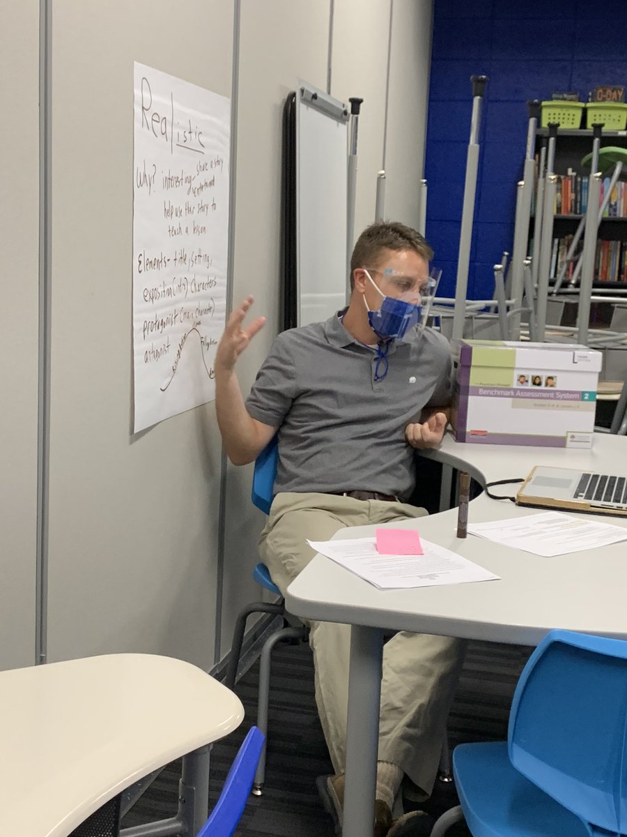 wendy_ham4's tweet photo. A privilege to collaborate and work alongside @jdp17kc as we learn more and fine tune intervention practices in a hybrid model. Already digging into his first Comprehension Focus Group unit in realistic fiction. Amazed by all our teachers’ resilience and drive. #sdwlit #CIM https://t.co/AIvPm4L1OQ
