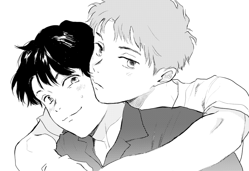 昨日の絵を下敷きに設定を変えて描いたもの…