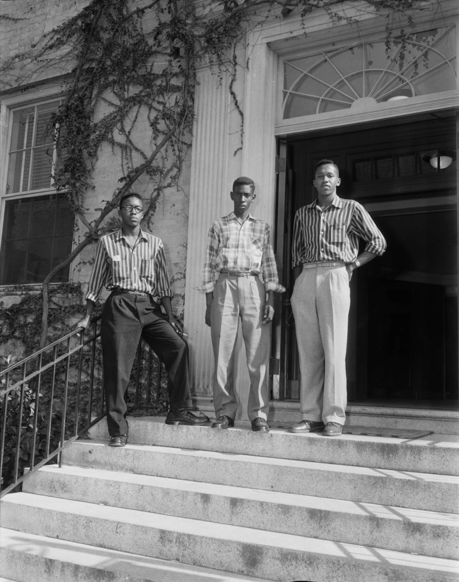 uncarchives's tweet photo. On this day in 1955, LeRoy Frasier, Jr., Ralph Frasier, and John Brandon  became the first Black undergraduate students to attend UNC. https://t.co/X5iJERD43S