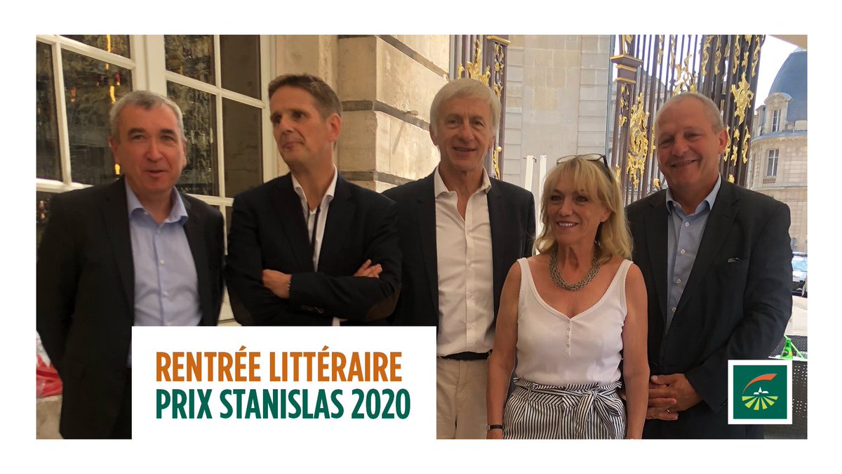 GroupamaGE's tweet photo. Groupama Grand Est a remis à Laurent Petitmangin le #PrixStanislas 2020 pour son roman "Ce qu'il faut de nuit" (éd. La Manufacture de Livres) en présence des membres du jury présidé par Jean-Christophe Rufin samedi 12/09 lors du salon Le Livre sur la Place à #Nancy. https://t.co/XDCEe3vxv7