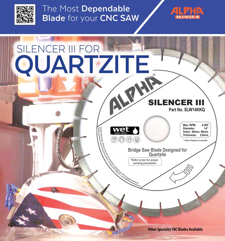 alphaprotools's tweet photo. Want dependability? The Alpha Silencer III blade for Quartzite.
https://t.co/LAFeb6qBqh
#alphaprotools #alphatool #quartzite #bridgesawblade #stonefabrication #stone #parkindustries #cncsaw https://t.co/3kYf66zMLB