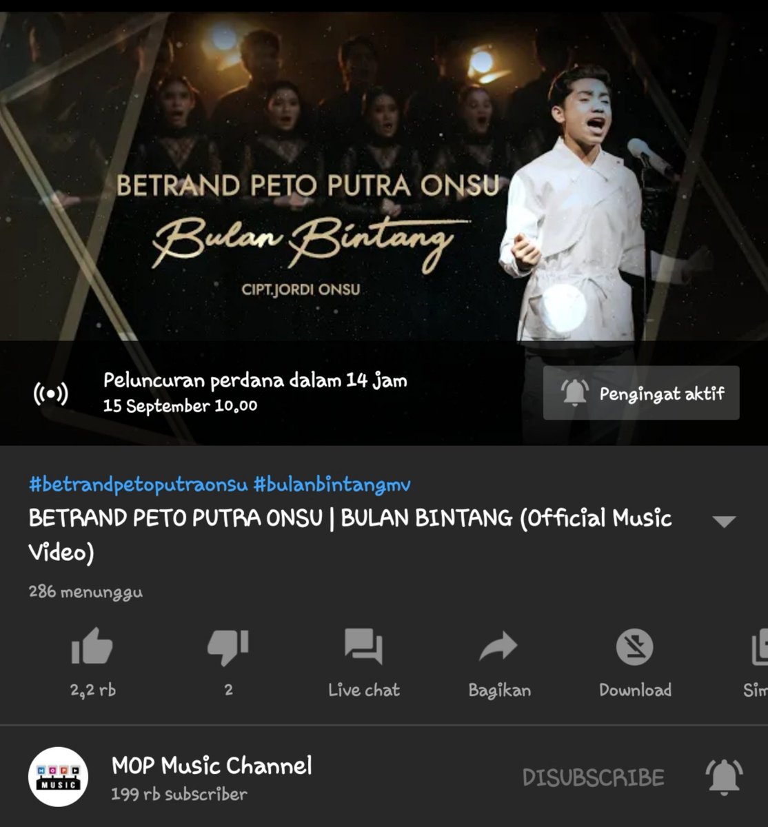 Bxb_gallery's tweet photo. Yuk setel pengingatnya ,,tapi jangan di like dan di komen dulu ya 😊

#BetrandPetoPutraOnsuBulanBintang #BulanBintangMV #Betrand1stConcert https://t.co/BulAi803TL