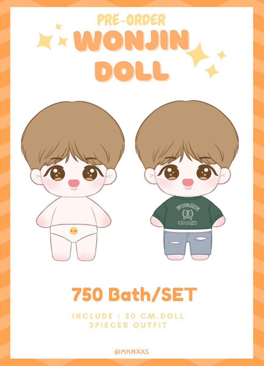 mknxxs's tweet photo. Pls retweet 🐥
.
WONJIN DOLL (น้องออจีน ⭐️ )
Pre-order : Today - ครบตามจำนวน
.
🔸SIZE 20 CM.
🔸Special gift on first 15 orders
SET 1 : ตุ๊กตา + ชุด 3 ชิ้น
ราคา 750 Bath (มัดจำ 500 Bath)
Froms ➡ https://t.co/rJYxmRo8EF
For G.O pls DM
#함원진 #WONJIN #วอนจิน #ตลาดนัดcravity https://t.co/ayBhFYOD4E