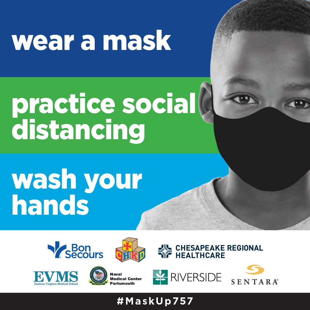 ChesHealthcare's tweet photo. Help keep our communities safe by practicing safety protocols to slow the spread of COVID-19. #MaskUp757 https://t.co/Y1sidm8Fkl