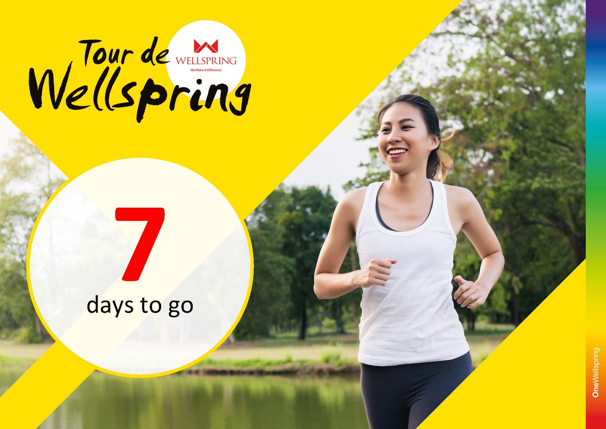 WellspringWell1's tweet image. The countdown to Tour de Wellspring has begun!

#TourDeWellspring #RunWalkorCycle #Wellbeing #OneWellspring