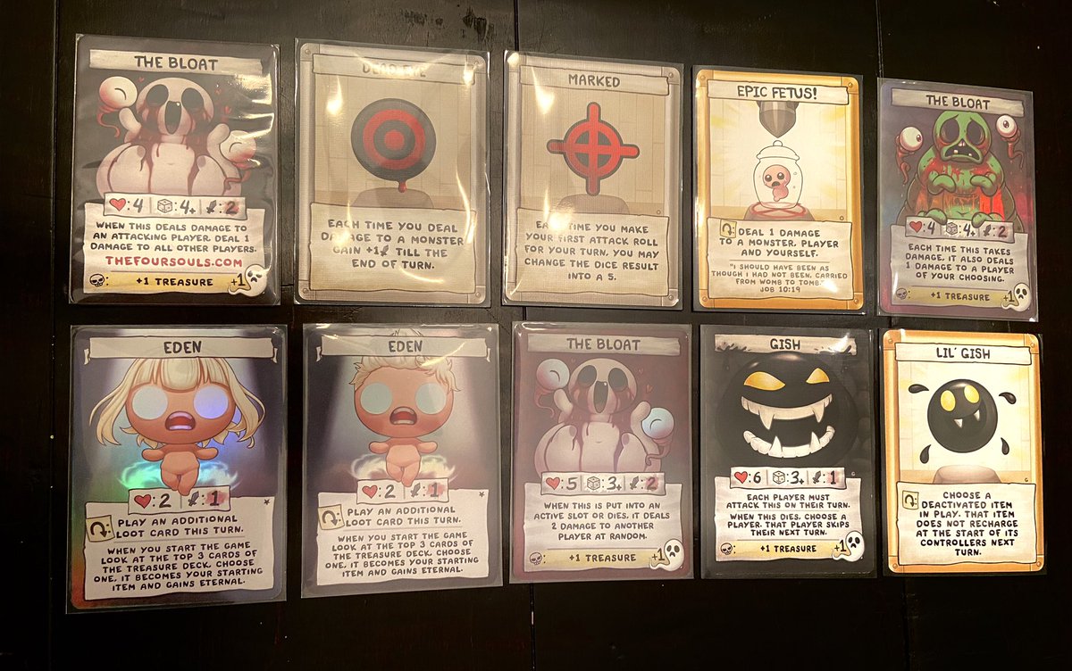 All 10 four souls promo cards together at last!