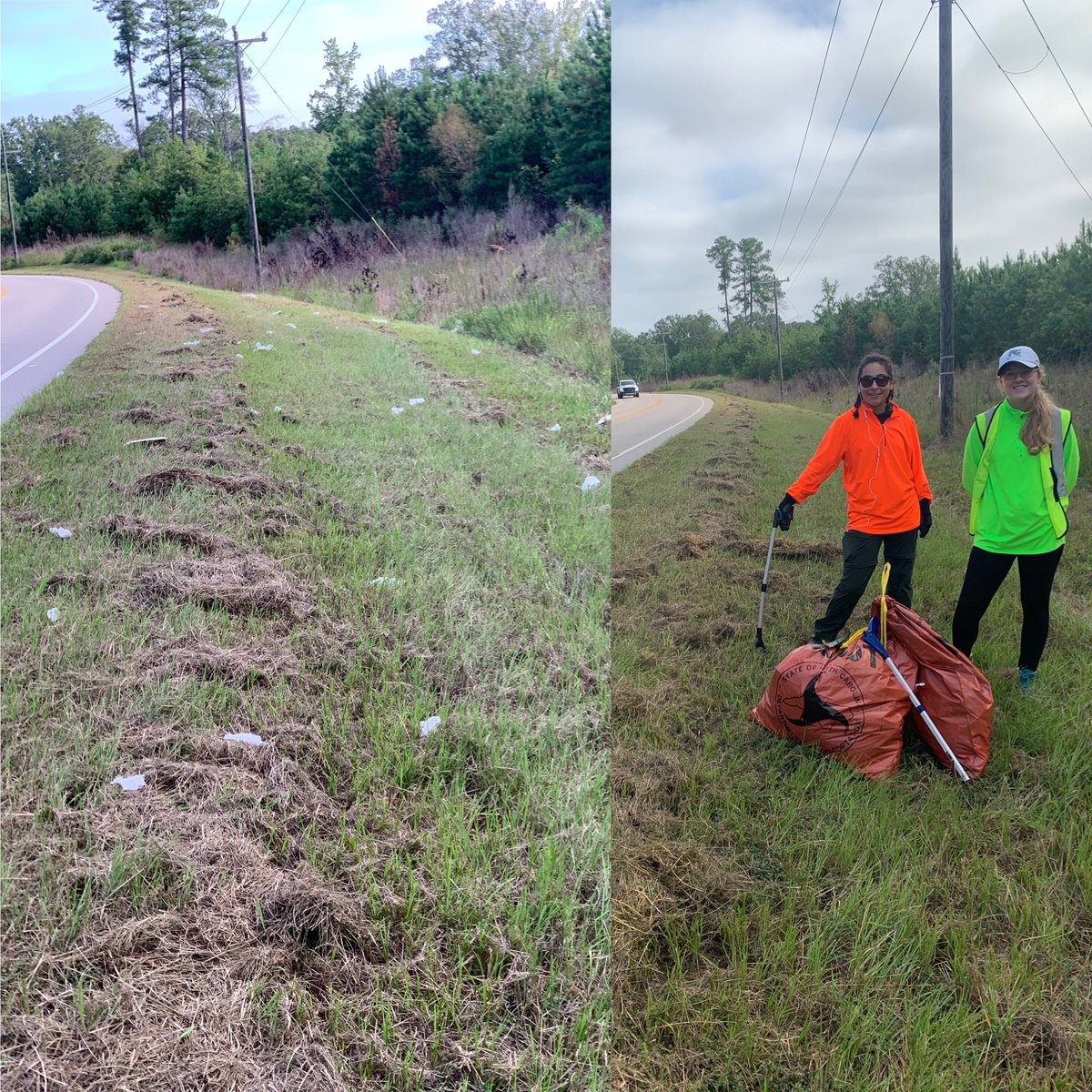 TriciaCern's tweet photo. ⁦@ThePantherCreek⁩ Seniors getting it done Sunday morning. ⁦@86it_DotCom⁩ #trashtagchallenge https://t.co/mqve20tDbA