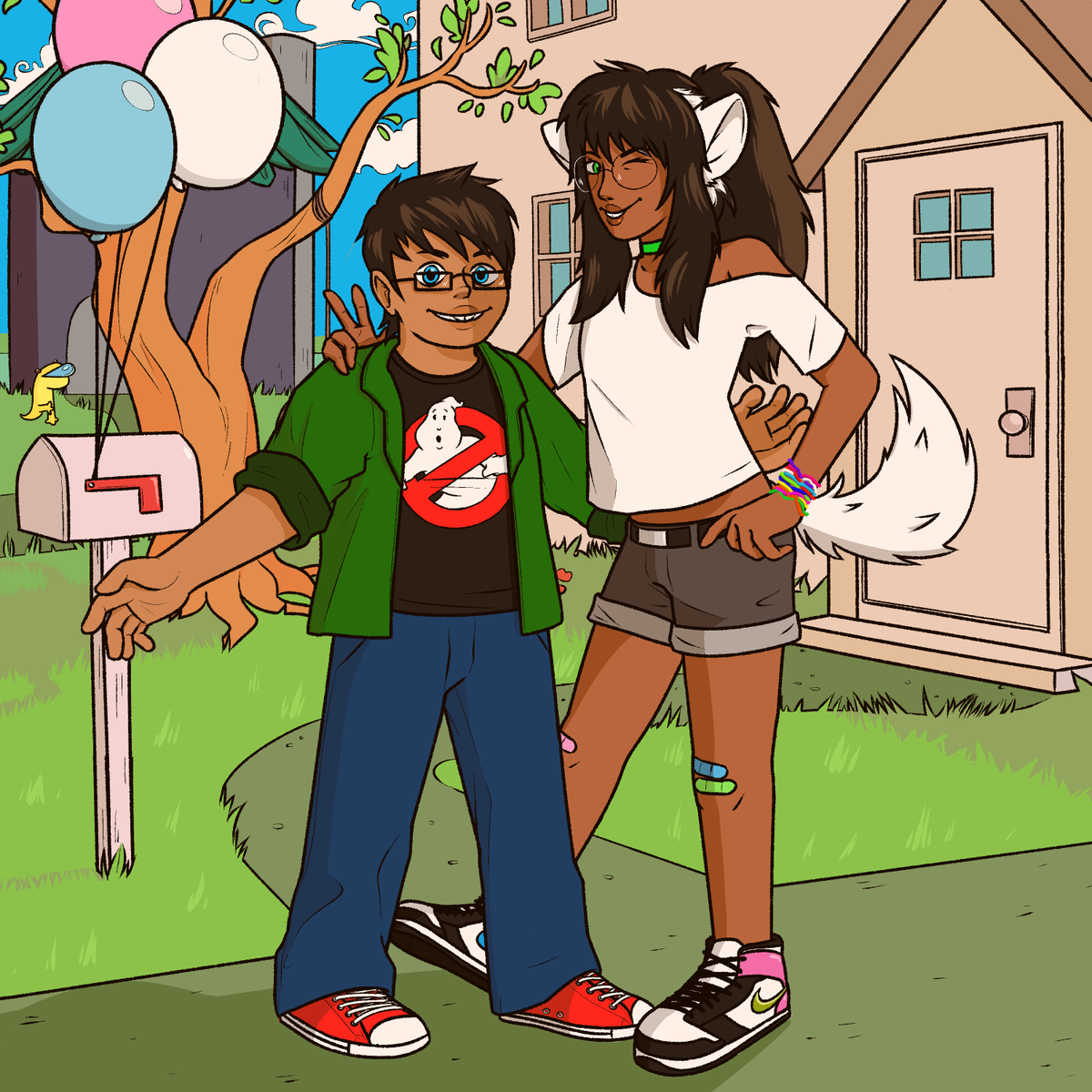 Xyan_Blue's tweet photo. It is June's gender reveal party!! #homestuck #juneegbert #jadeharley #fanart https://t.co/8UJcYXA9kU