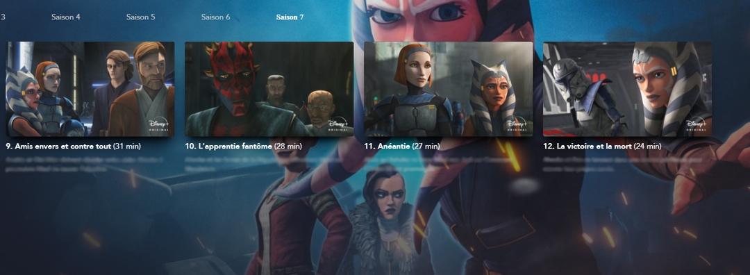 ValWhoOnline's tweet photo. Voilà donc comment se dessine un après-midi corsé : revivre les moments les plus durs émotionnellement de #StarWars en terminant la conclusion en parallèle épique de #CloneWars... Quatre épisodes avant la fin. On se retrouve dans un peu plus d'une heure, si j'ai survécu. #PasPret https://t.co/NWs2PMZgm7