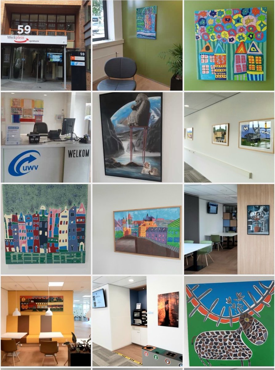 MandyMolinaMM's tweet photo. Nieuw kantoor @UWVSteden4kant #Apeldoorn is geopend. Mooie en gastvrije locatie. En de #kunst maakt het compleet #inspiratie. Kunstwerken van regionale kunstenaars met afstand tot de arbeidsmarkt. #Kunstmetperspectief #MVO #inclusie #Wajong #talent
@KunstNL @SpecialArtsNL https://t.co/OHpDyIHGPv