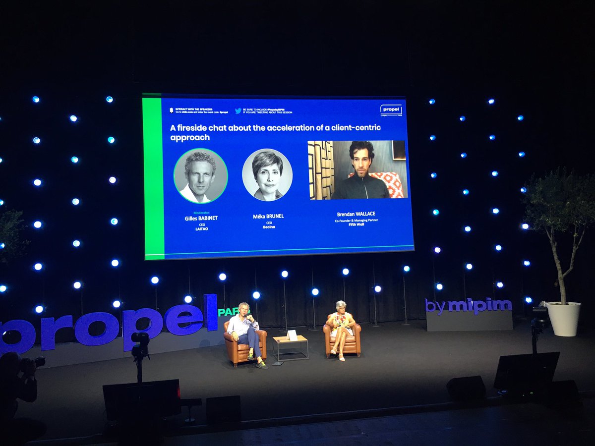 alfredodam's tweet photo. Increible charla entre @MekaBrunel CEO de @Gecina y @BrendanFWallace de @fifthwallvc sobre cómo el #realestate tiene que fijarse en su cliente #costumercentric #propelbyMIPIM @PropelbyMIPIM https://t.co/1r3hzuGh51