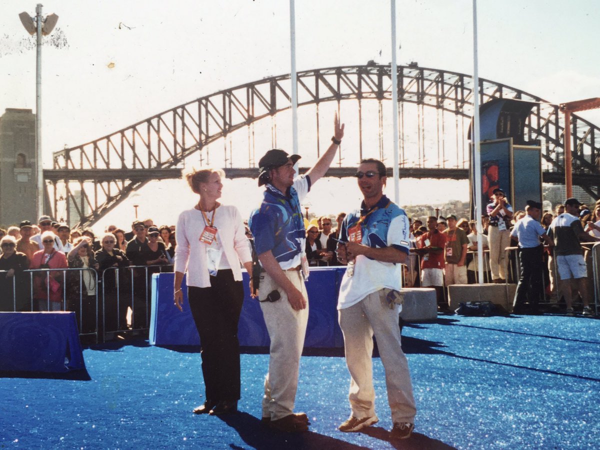 davidmajarich's tweet photo. 20years ago #Sydney2000 #Olympics kicked off. 1st job = Venue Logistics Manager at Sailing venue on Sydney Harbour for #SOCOG #MySydney2000 memories:
Medal Ceremony Rehearsals 🥇🥈🥉
Running with Olympic Torch 🔥 🏃
Busy working🤪 📚
Dad visiting the venue 👍🏼🚙
Great times.. https://t.co/B25Dbh8kYk