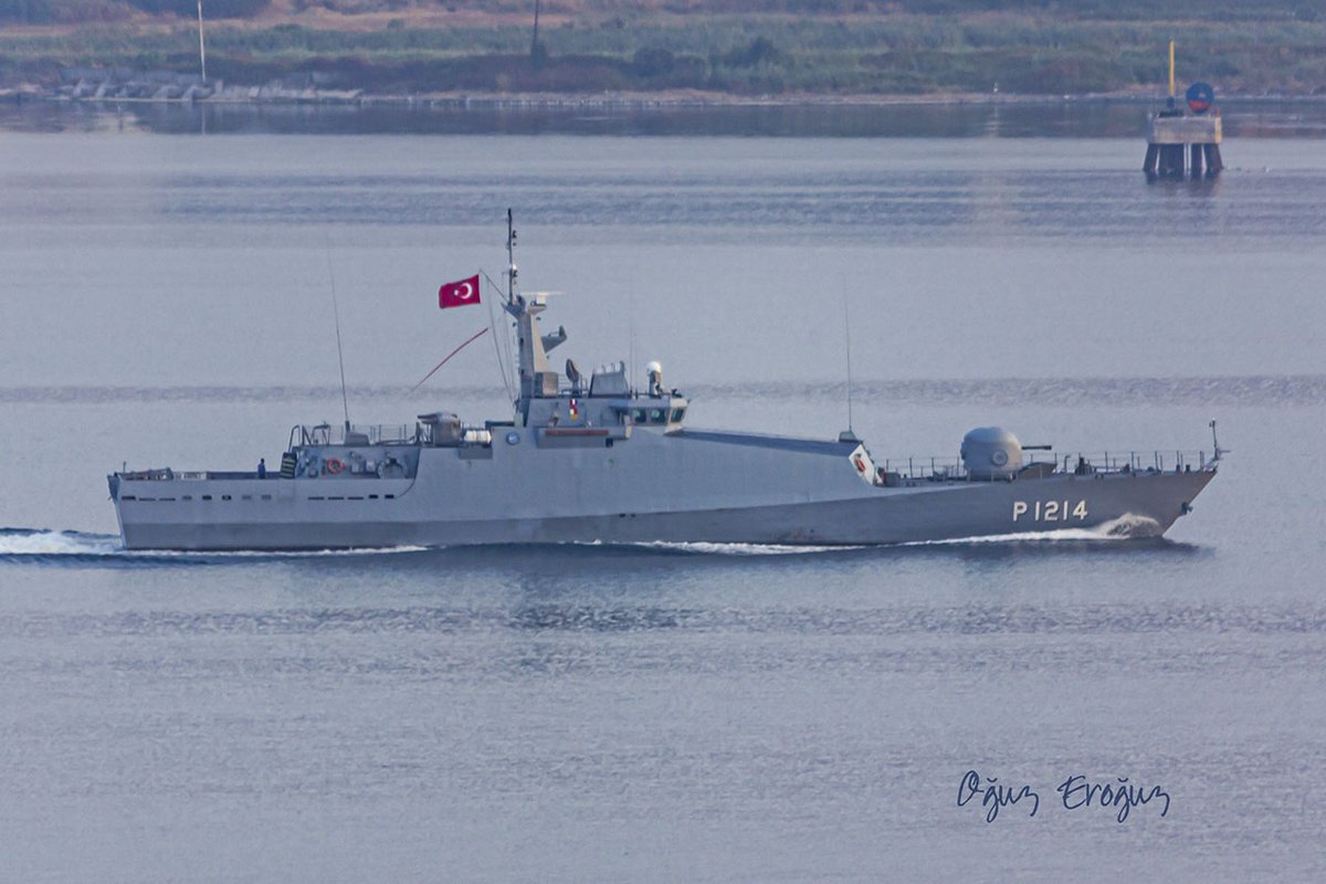 OguzEroguz1's tweet photo. #TurkishNavy #TuzlaClass #ASW patrol boat #TCGKaradenizEreğli #P1214 sailing Gulf of İzmit https://t.co/BwhnQuM4iY