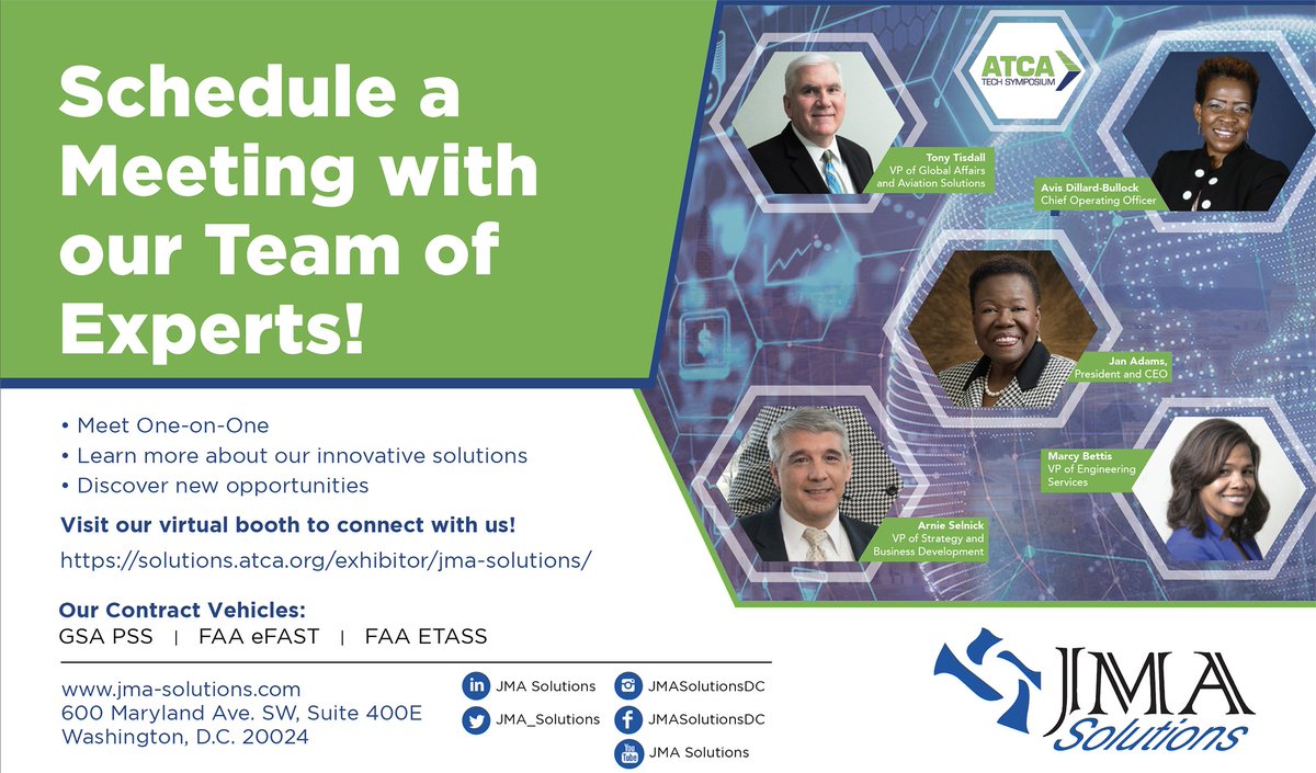 JMA_Solutions's tweet photo. @ATCA_now's Tech Symposium starts today! Connect with our team of experts at our virtual booth to schedule one-on-one meetings and learn more about our award-winning management solutions.
Don't forget to RSVP to our Virtual Happy Hour Event here:https://t.co/XddQUezWBr
#ACY20 https://t.co/C9kYRhg6M9