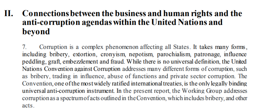 Crises provide opportunities for corruption:  https://www.ohchr.org/Documents/Issues/Business/A_HRC_44_43_AdvanceEditedVersion.pdf