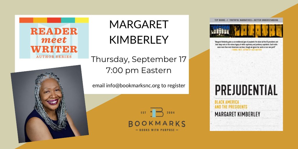 BookmarksNC's tweet photo. This week w/ Bookmarks! Tues: Book Launch of I AM MY MOTHER'S DAUGHTER w/ @crazyperflife; THURS: #readermeetwriter w/ @freedomrideblog, author of PREJUDENTIAL; Sun: LGBTQ Book Club, discussing GOD IN PINK by @HNamir. Visit: https://t.co/fDmzBkP81A for complete information! https://t.co/q0gaxKC0RA