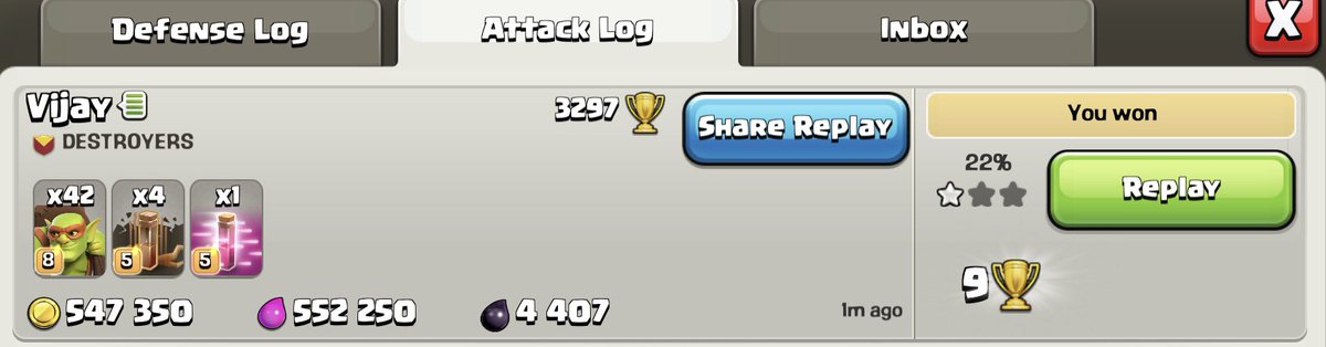 RBinatorr's tweet photo. @Psycho_CoC Equally #importantstuff is to update one’s dbag attack strats.  Don’t get Vijay’d  #ClashOfClans https://t.co/CAK6mAtbs5