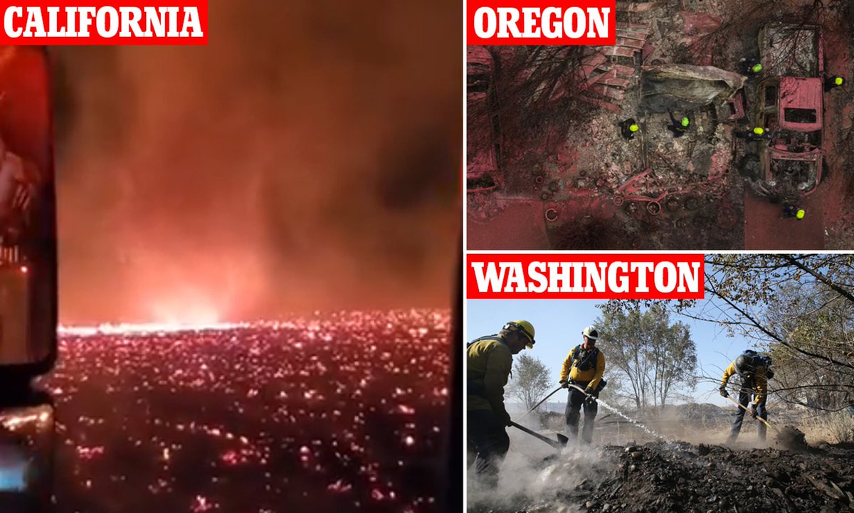 BuzzAmerique's tweet photo. #Hellifornia #Firenado
Des incendies monstrueux ont devasté au moins 1 million d'hectares sur la côte ouest des États-Unis et tué au moins 35 personnes
➡️ https://t.co/6ydOnsiS1w https://t.co/s86BpVFfDT
