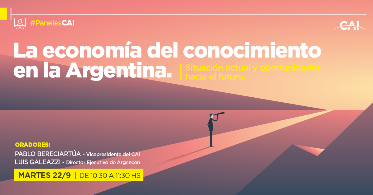 CaIngenieros's tweet photo. #PanelesCAI El gran potencial de la economía del conocimiento, la situación actual y las oportunidades de cara al futuro. A cargo del Ing. @pberecia, vicepresidente del CAI, y @LuisGaleazzi1 , Director Ejecutivo de @Argencon
Inscripciones: https://t.co/LMB7E7ZzVO https://t.co/EvzxcLRfDk