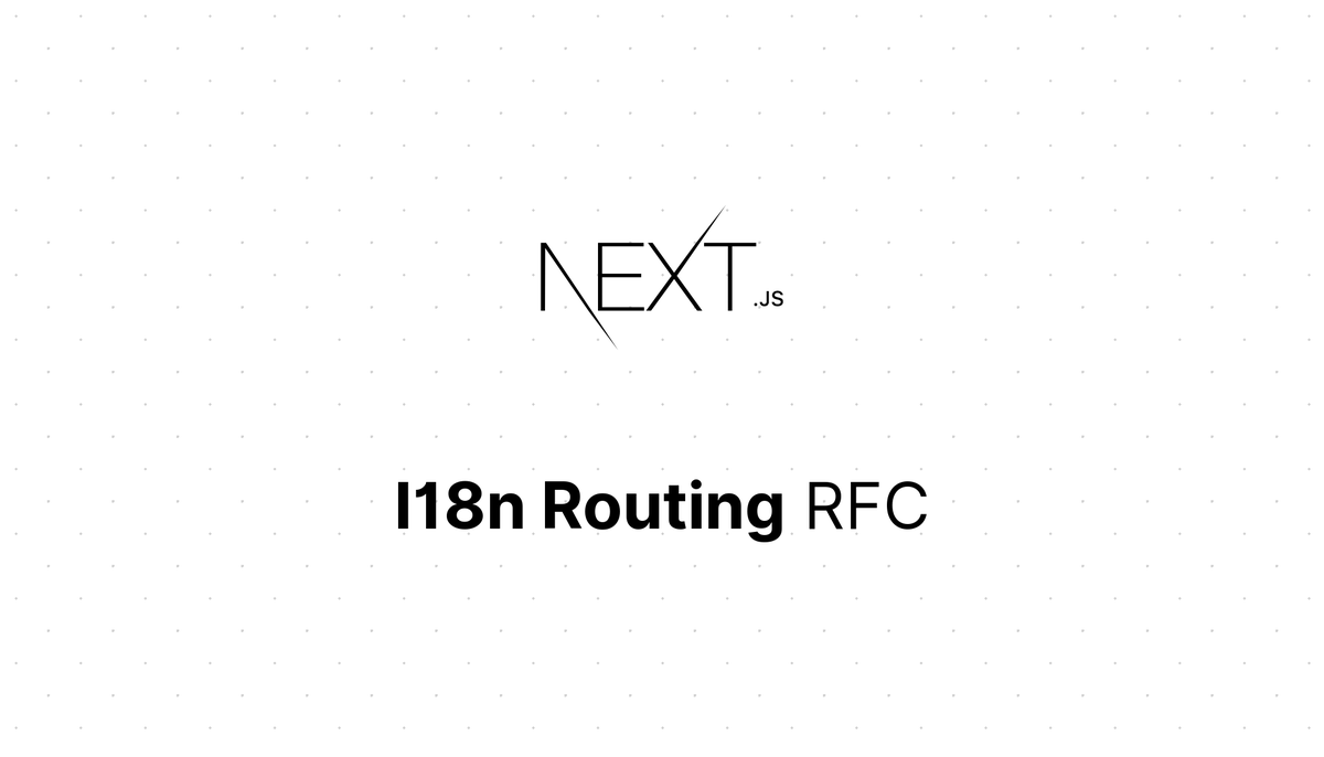 timneutkens's tweet photo. Wrote an RFC to provide internationalized routing.

◆ Supports multiple common strategies
◆ Supports both SSG and SSR
◆ Language detection

https://t.co/r5RLc6uk1d https://t.co/xYdqUinQ9r