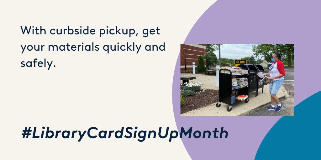 Use curbside pickup at nearly all of our library locations for a fast and safe way to pick up your items.  https://cinlib.org/32cLMlv  #LibraryCardSignUpMonth