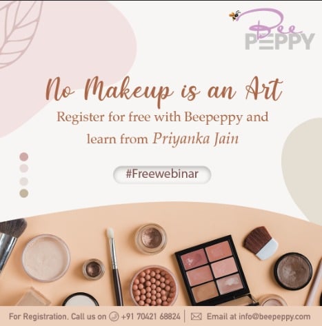 BeePeppy's tweet photo. Master the art of makeup with Ms. Priyanka Jain, a former makeup artist at Mac Cosmetics and Bobbi Brown. Join the Free Webinar.
Register yourself: https://t.co/7ZqIs0KkjB
Alway #BeePeppy and stay sassy
#Fashion #fashionindustry #makeupartist #makeup #personalitytransformation https://t.co/SfywXpIUxI