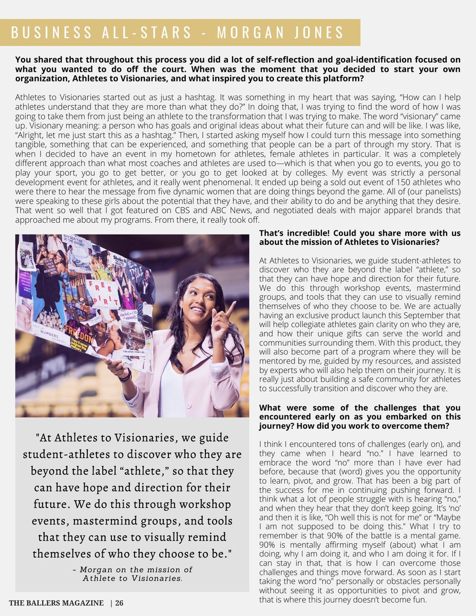 visionswithMo's tweet photo. Inside look at my feature in @BallersMagazine . My complete story From Athlete to entrepreneur &amp; creative. #athletestovisionaries https://t.co/Xx4OqgPn7E