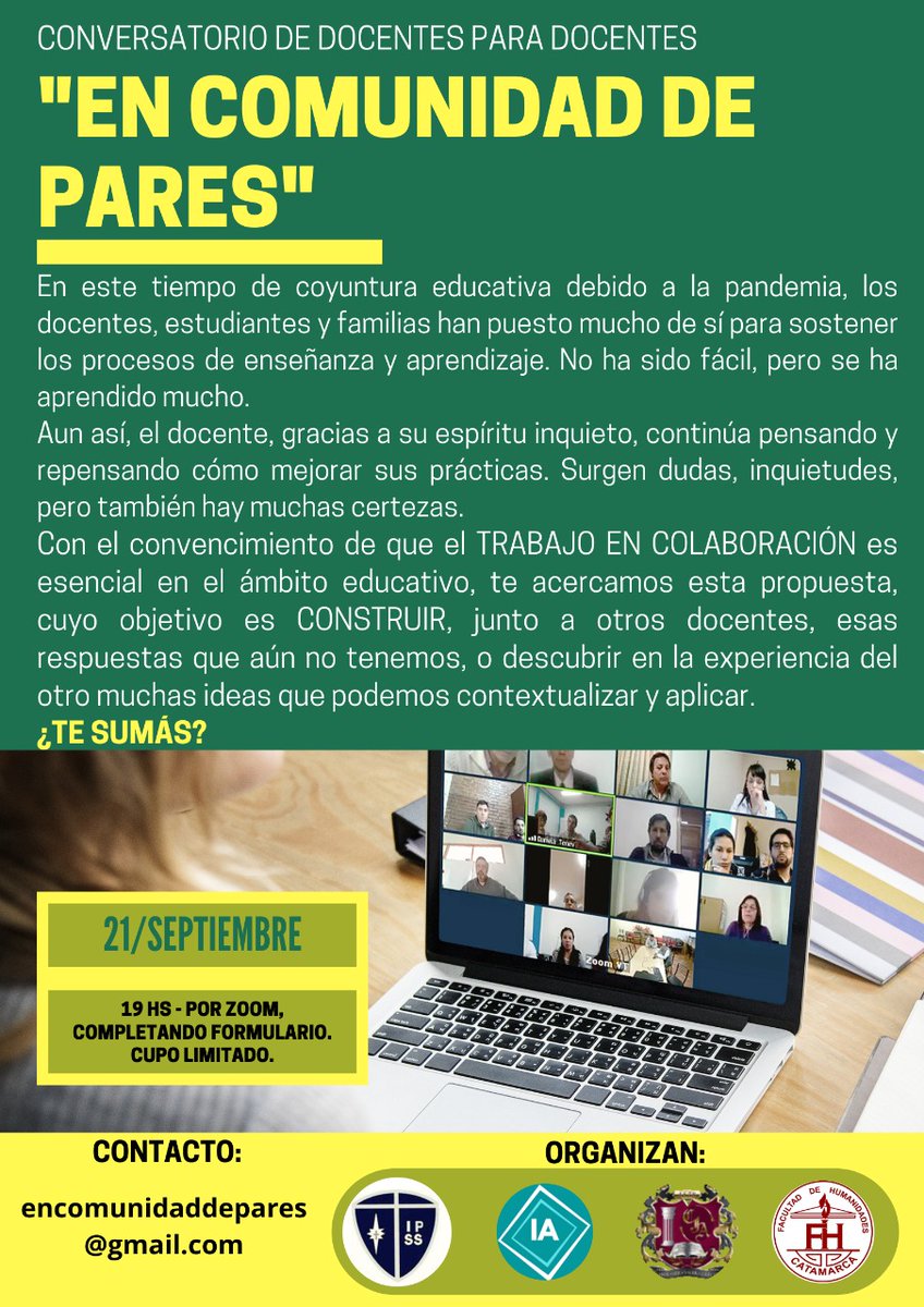 fruizdiaz's tweet photo. Un momento de intercambio entre pares que han construido mucho en este tiempo, y q aún tienen inquietudes que los moviliza!!
Participá 😉
https://t.co/HDlXkukUU6 https://t.co/pkxpHuUxCO