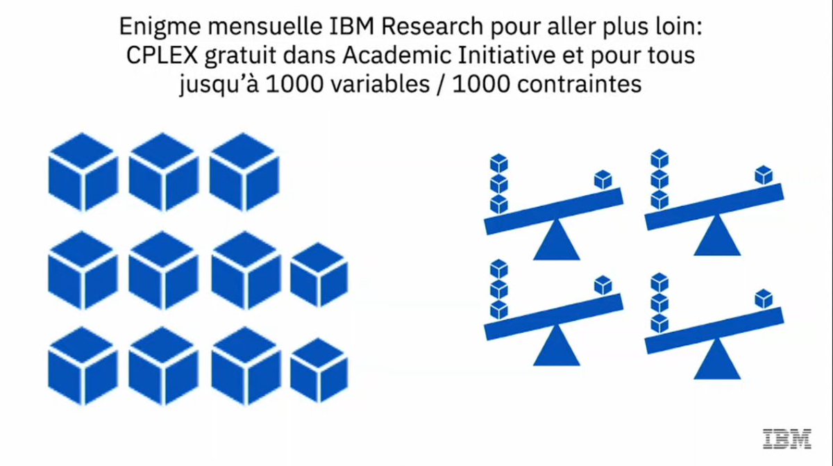 L'atelier8 sur #IA et #optimisation de #AIParis vous a plu ? n'hésitez pas à profiter du test gratuit de #CPLEX 
ibm.com/account/reg/us…
et aussi du challenge #IBM de septembre: research.ibm.com/haifa/ponderth…
<a href="/bigdataparis/">BIG DATA & AI PARIS</a> <a href="/AlexFleischer1/">Alex Fleischer</a> <a href="/vperrin/">Vincent Perrin</a>
