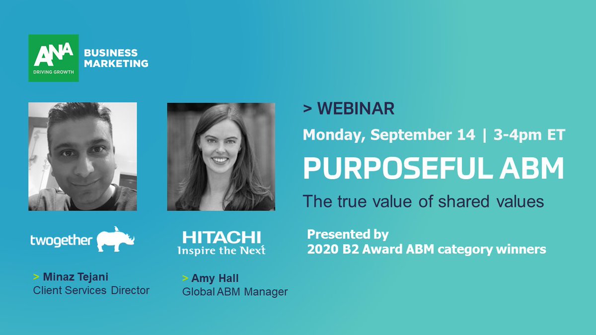 It’s crucial to your ABM success that you know when to stop talking solutions and start talking values.

𝗝𝗼𝗶𝗻 𝘁𝗵𝗲 "𝗣𝘂𝗿𝗽𝗼𝘀𝗲𝗳𝘂𝗹 𝗔𝗕𝗠" 𝗪𝗲𝗯𝗶𝗻𝗮𝗿 𝘁𝗼𝗱𝗮𝘆, and discover how to pivot your #ABM strategy: welove.technology/GrX

#ABM #B2BMarketing